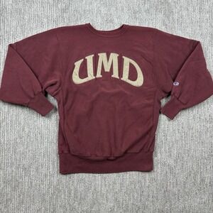 VTG‎ UMD Champion Reverse Weave Warm-up Size XL Maroon Pullover Sweater